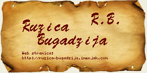Ružica Bugadžija vizit kartica